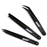 Set of 3 tweezers for electronic devices such as phones and other